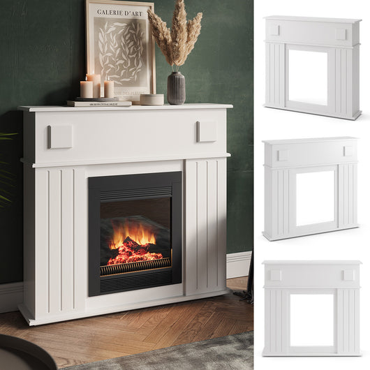 Vicco Cornice per caminetto Bianco 109 x 100 cm