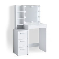 Vicco Tavolo da toeletta Bianco 40 cm con illuminazione a LED