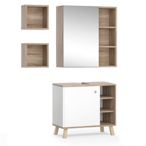 Vicco Set mobili bagno Bianco 3 parti