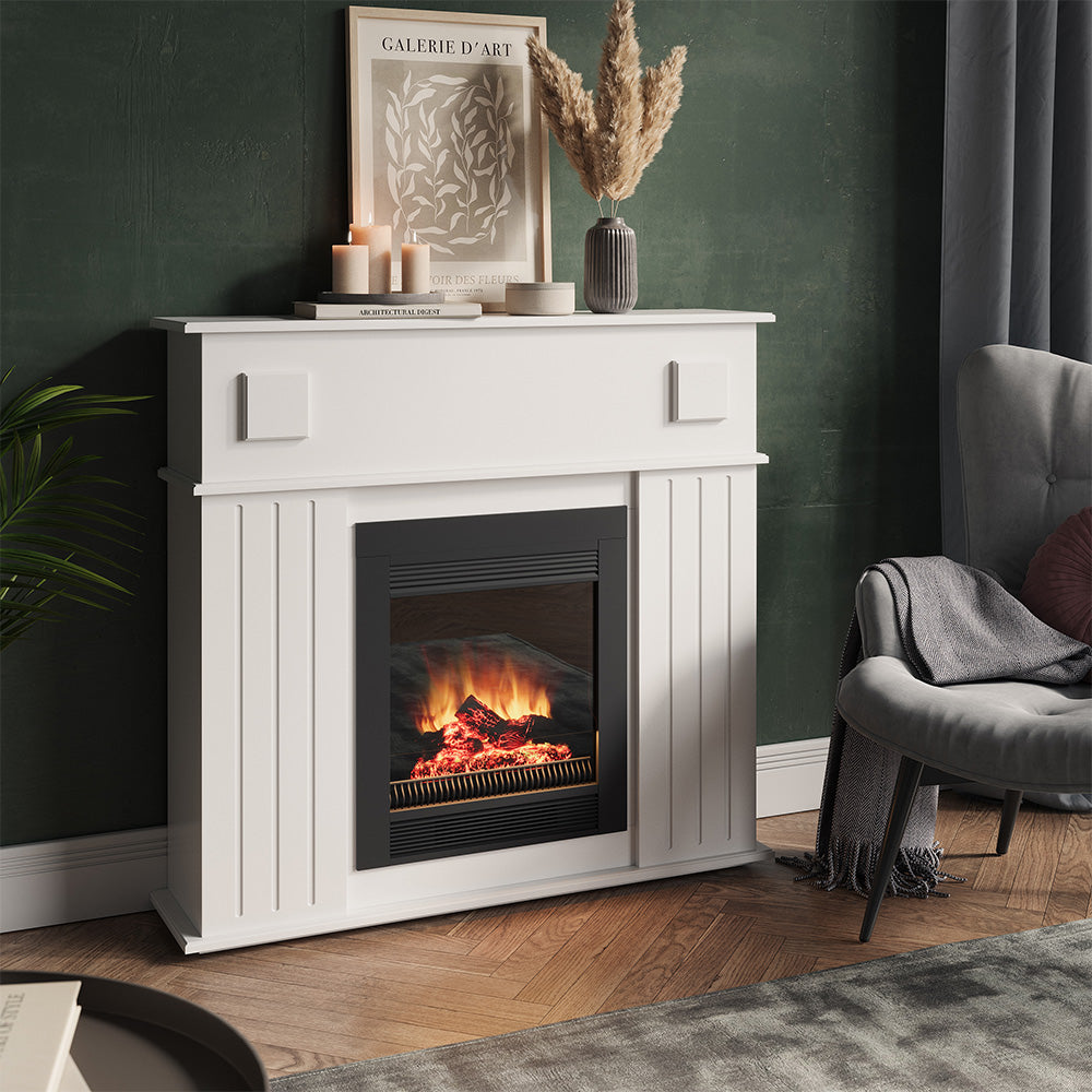 Vicco Cornice per caminetto Bianco 109 x 100 cm