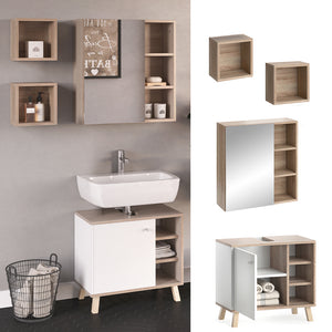 Vicco Set mobili bagno Bianco 3 parti