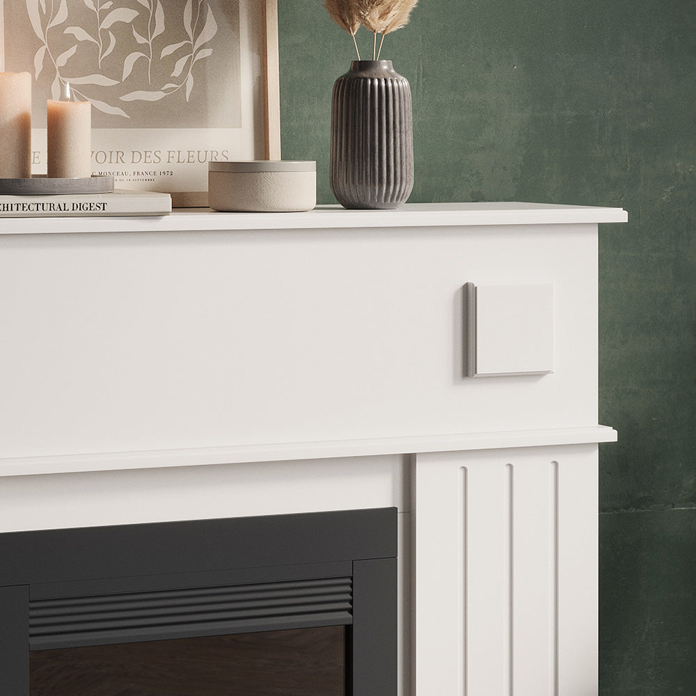 Vicco Cornice per caminetto Bianco 109 x 100 cm