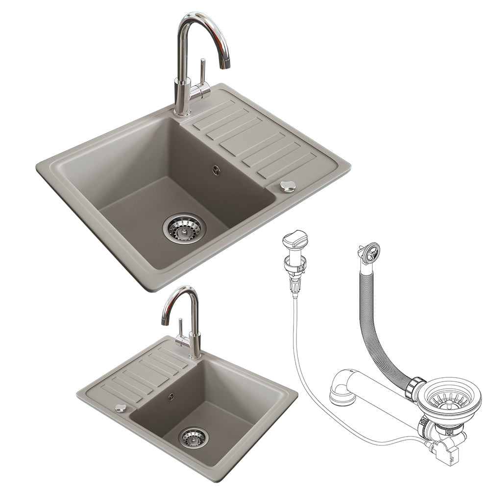 Bergström Lavello Beige 57.5 x 46 cm con asciugatura