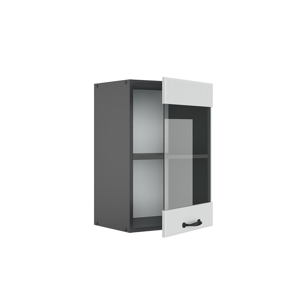 Vicco Mobile da cucina in vetro Bianco casa di campagna 40 cm