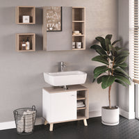 Vicco Set mobili bagno Bianco 3 parti