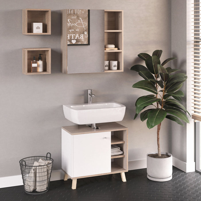 Vicco Set mobili bagno Bianco 3 parti