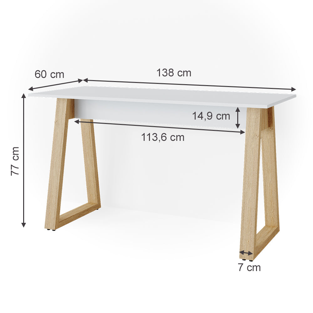 Vicco Scrivania Bianco 138 x 60 cm