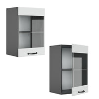 Vicco Mobile da cucina in vetro Bianco casa di campagna 40 cm