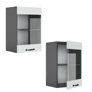 Vicco Mobile da cucina in vetro Bianco casa di campagna 40 cm