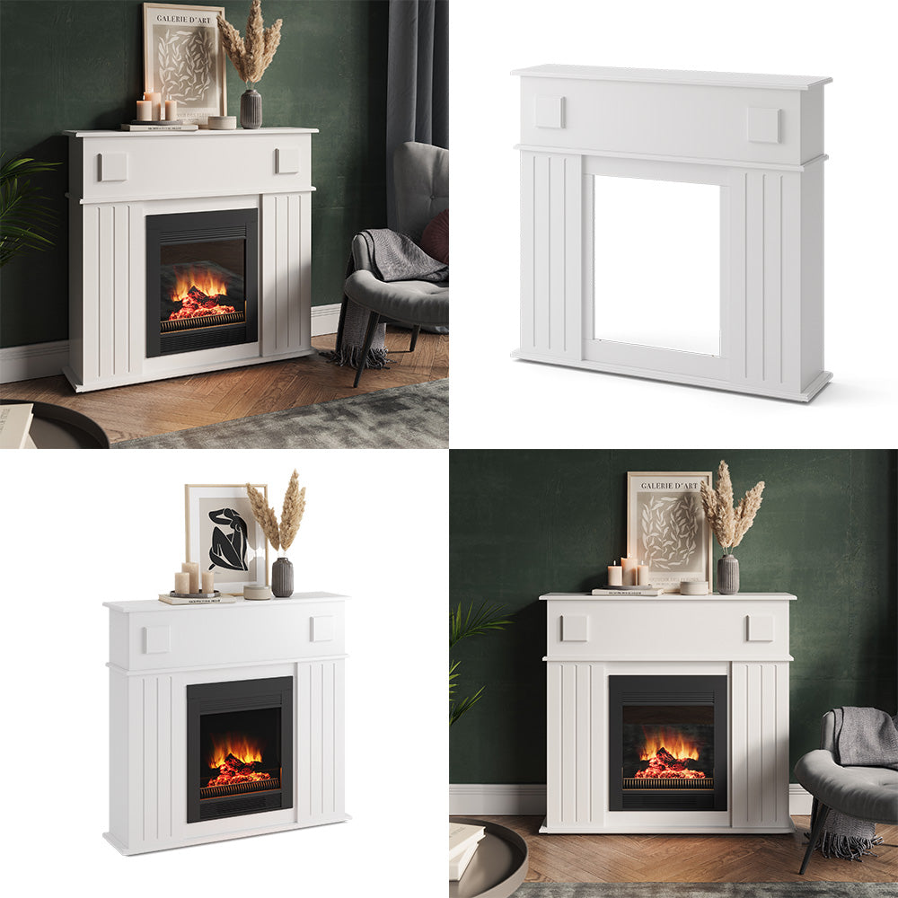 Vicco Cornice per caminetto Bianco 109 x 100 cm