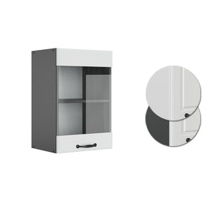 Vicco Mobile da cucina in vetro Bianco casa di campagna 40 cm