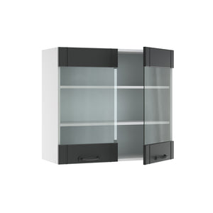 Vicco Mobile da cucina in vetro Antracite casa di campagna 80 cm