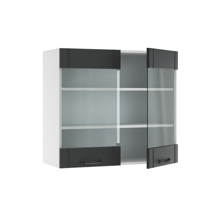 Vicco Mobile da cucina in vetro Antracite casa di campagna 80 cm