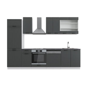 Vicco Cucina componibile Antracite casa di campagna/bianco 300 cm , PL Antracite