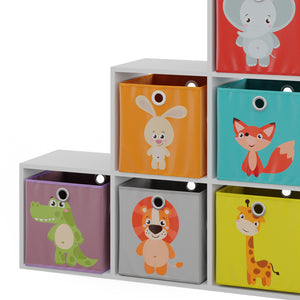 Vicco Scaffale per scale Bianco 107.2 x 107.8 cm con scatole pieghevoli opt.1