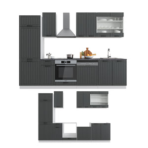 Vicco Cucina componibile Antracite casa di campagna/bianco 300 cm , PL Antracite