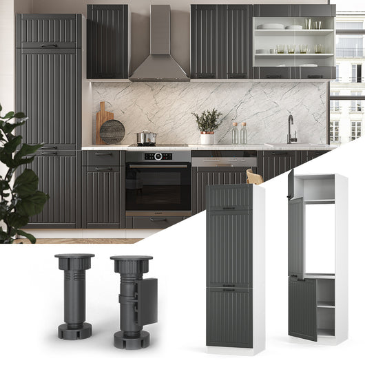 Vicco Armadio frigorifero Antracite casa di campagna 60 cm