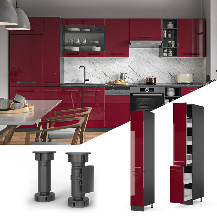 Vicco Armadio da farmacia Rosso bordeaux lucido 30 cm