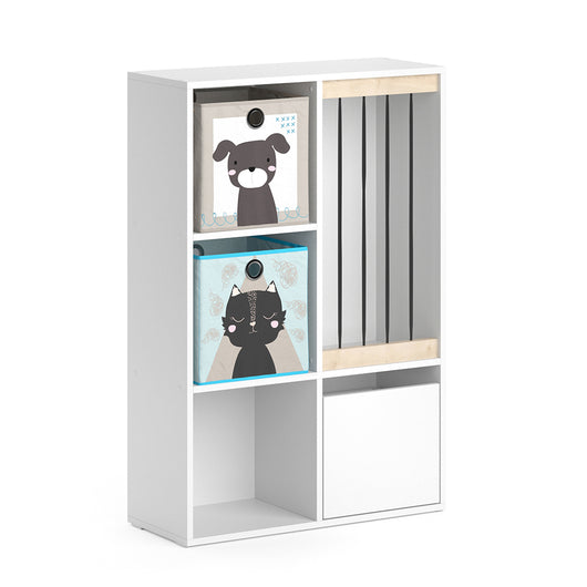 Vicco Libreria bambini Bianco 29.2 x 107.8 cm con 2 scatole pieghevoli opt.4