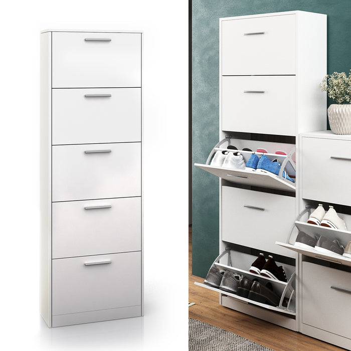 Vicco Scarpiera da ingresso Bianco 59 x 169.5 cm