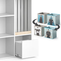 Vicco Libreria bambini Bianco 29.2 x 107.8 cm con 2 scatole pieghevoli opt.4