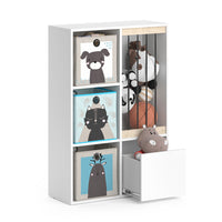 Vicco Libreria bambini Bianco 29.2 x 107.8 cm con 2 scatole pieghevoli opt.4