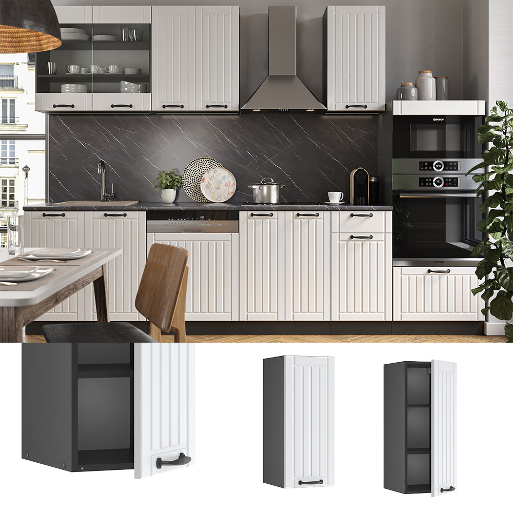 Vicco Pensile da cucina Bianco casa di campagna 30 cm