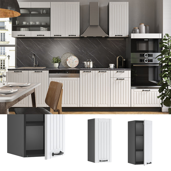 Vicco Pensile da cucina Bianco casa di campagna 30 cm