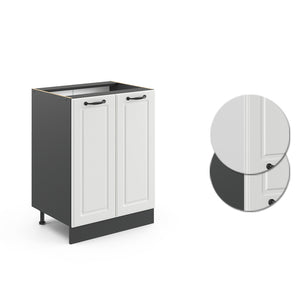 Vicco Mobiletto base cucina Bianco casa di campagna 60 cm senza piano di lavoro