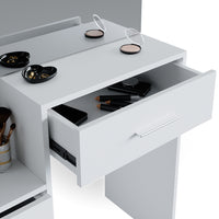 Vicco Tavolo da toeletta Bianco 36 cm con illuminazione a LED