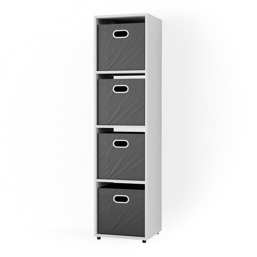 Vicco Divisorio per ambienti Bianco 142.5 x 36.2 cm con 2 scatole pieghevoli