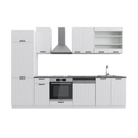 Vicco Cucina componibile Casa di campagna bianca/bianco 300 cm senza piano di lavoro