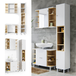 Vicco Set mobili bagno Bianco 3 parti, con colonna