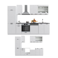 Vicco Cucina componibile Casa di campagna bianca/bianco 300 cm , PL Rovere