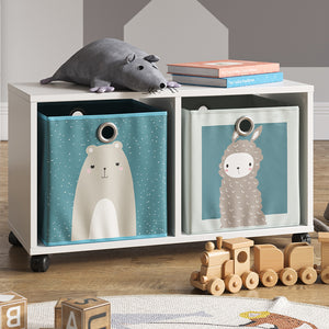 Vicco Libreria bambini Bianco 72 x 42.4 cm con 2 scatole pieghevoli