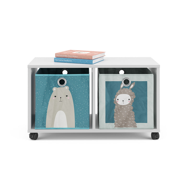 Vicco Libreria bambini Bianco 72 x 42.4 cm con 2 scatole pieghevoli