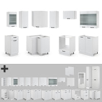 Vicco Cucina angolare completa Casa di campagna bianca/bianco 160 x 190 cm , PL Antracite