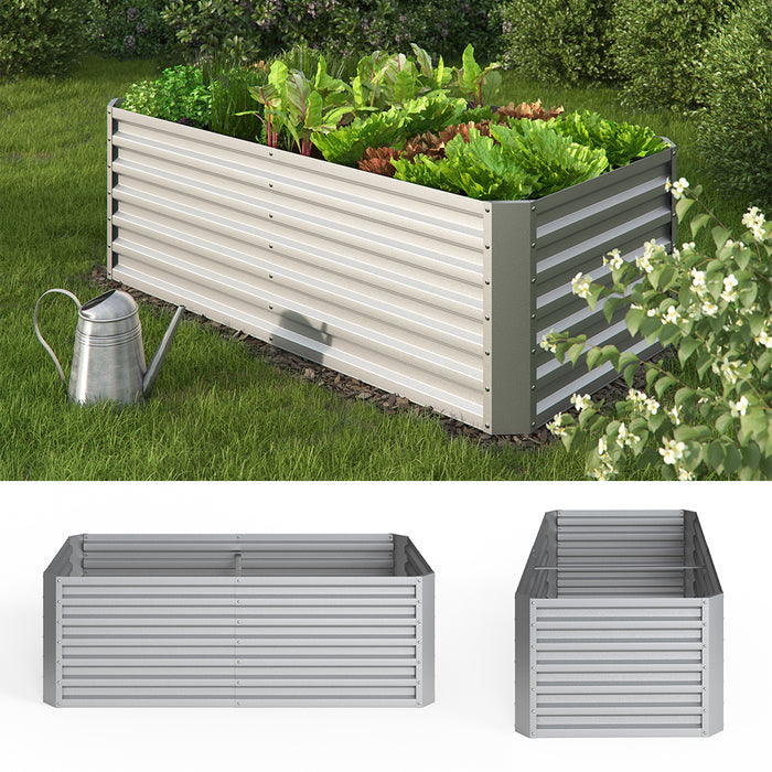 OK-Living Letto per orto rialzato Argento 180 x 60 cm