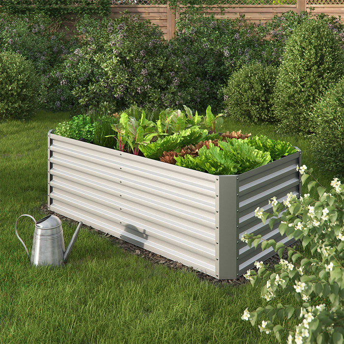 OK-Living Letto per orto rialzato Argento 180 x 60 cm