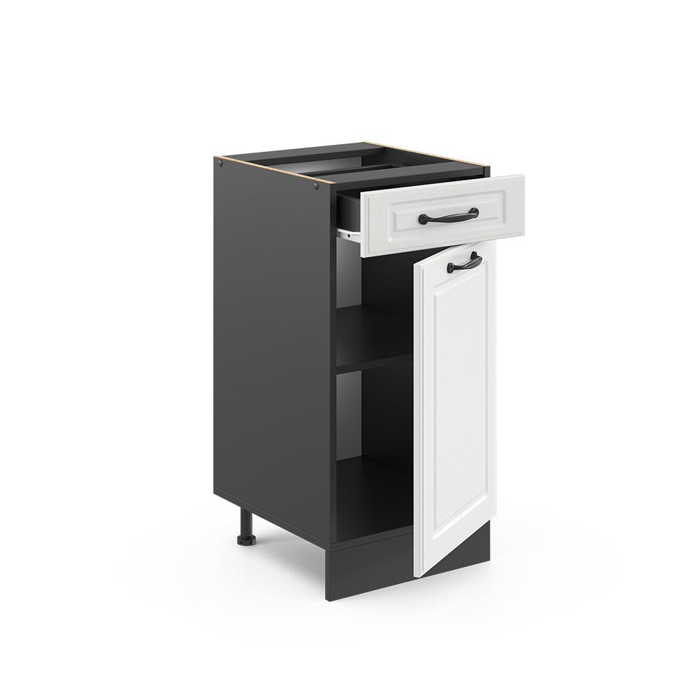 Vicco Mobiletto base per cucina Bianco casa di campagna 40 cm , PL Antracite