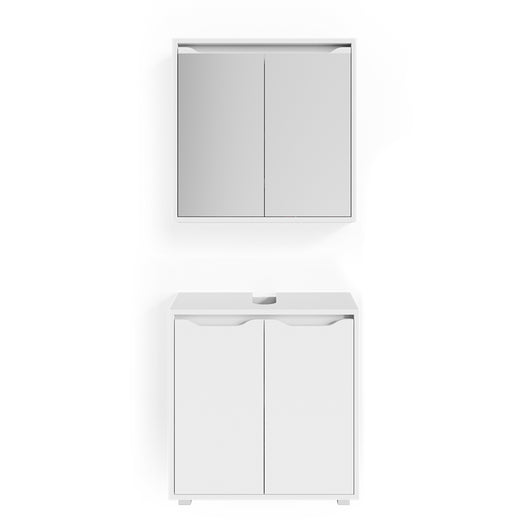 Vicco Set mobili bagno Bianco 2 parti