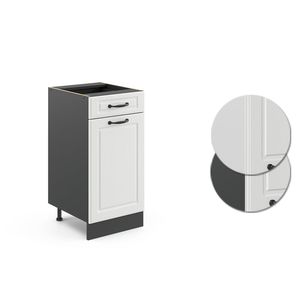 Vicco Mobiletto base per cucina Bianco casa di campagna 40 cm senza piano di lavoro