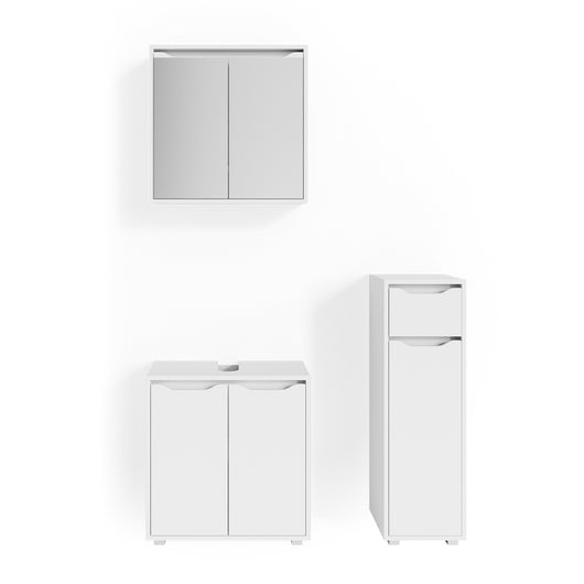 Vicco Set mobili bagno Bianco 3 parti