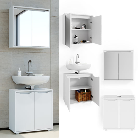 Vicco Set mobili bagno Bianco 2 parti