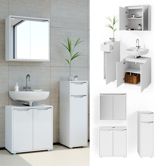 Vicco Set mobili bagno Bianco 3 parti