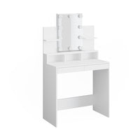 Vicco Tavolo da toeletta Bianco 80 cm con illuminazione a LED