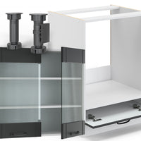 Vicco Cucina angolare completa Antracite casa di campagna/bianco 227 x 287 cm , PL Marmo