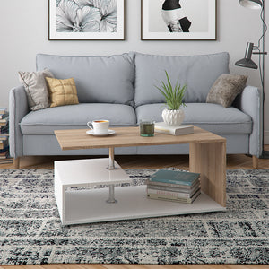 Vicco Tavolino da salotto Bianco/Sonoma 91 x 52,6 cm