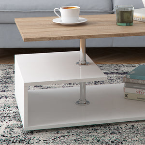 Vicco Tavolino da salotto Bianco/Sonoma 91 x 52,6 cm