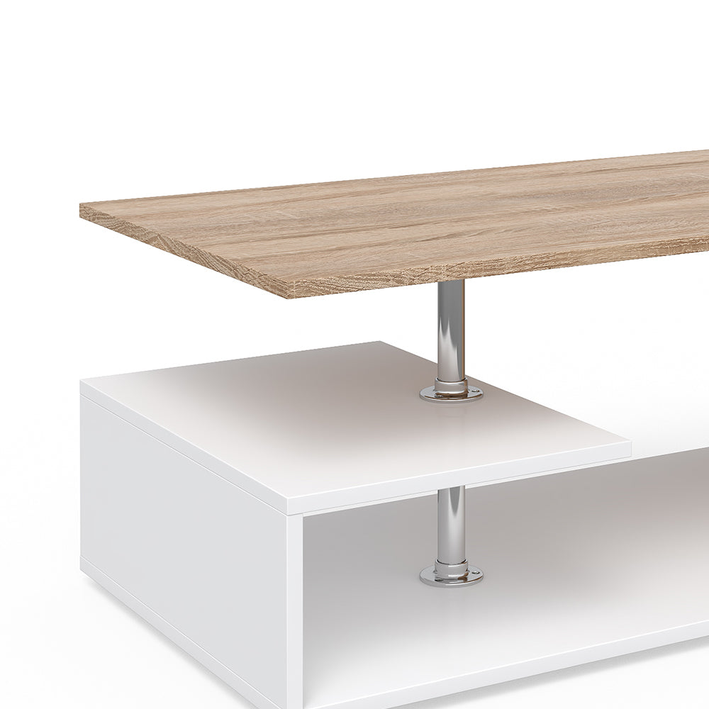 Vicco Tavolino da salotto Bianco/Sonoma 91 x 52,6 cm